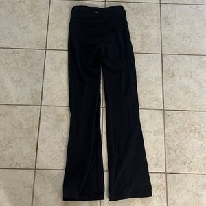 lululemon leggings with flare at the bottom.